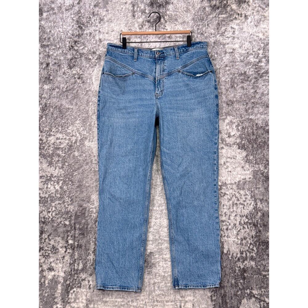 Abercrombie & Fitch Curve Love Ultra High Rise 90s Straight Jeans 16/33